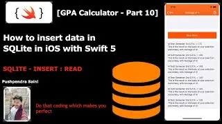 How to store data locally in swift 5 using SQLite