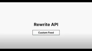 Rewrite Function Structure - Custom Feeds