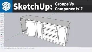 SketchUp 2024 Tutorial: How To Make A 3D Model Of Cabinet!