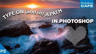 How to MAKE  SHAPES with TEXT + Type on a PATH in PHOTOSHOP