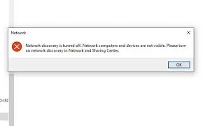 [Solved] Network discovery is turned off. Network computers and devices are not visible