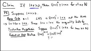 Using induction to prove Bernoulli's inequality