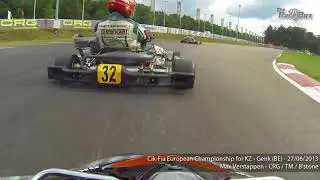 Onboard Max Verstappen at Genk for the European Championship KZ