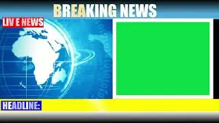 Green screen breaking news video footage ||Nocopyright animation video