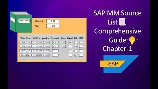 Source list in SAP MM Chapter-1 #SAPMM #SourceList #SAPTraining #Procurement #SupplyChainManagement