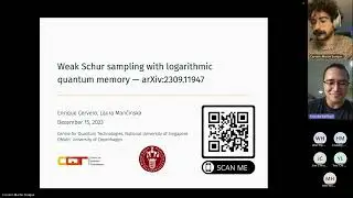 Weak Schur sampling with logarithmic quantum memory