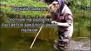 как колоть рыбу палкой