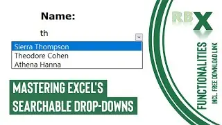 Mastering Excel's Searchable Drop Downs