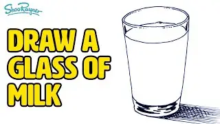 How to Draw a Glass of Milk - Easy Step-by-Step instructions