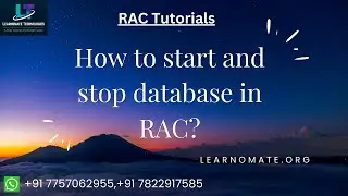 #shorts How to start and stop database in RAC? #learnomate technologies