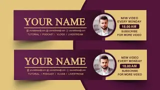 How To make a Youtube Channel Art Banner - Photoshop Tutorial