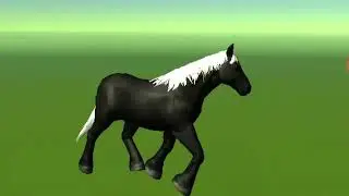 Green screen Horse walking ! cartoon animation