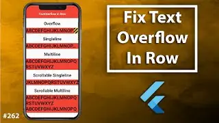 Flutter Tutorial - Fix Text Overflow & Row Overflow