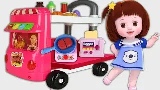 Baby Doli and pink mart car and more