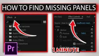 HOW TO FIND MISSING EFFECTS CONTROL AND EFFECTS TAB IN PREMIERE PRO