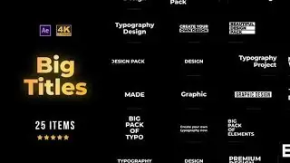 Big Titles Pack (After Effects template)