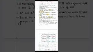 Multiple alleles | ABO blood group  | Handwritten notes  
