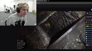 xQc reacts to Jinnytty falling into a pit