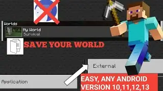 how to save world in minecraft bedrock and pocket edition | 100% working | ANY ANDROID DEVICE