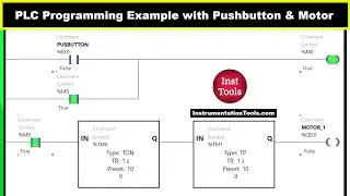 PLC Programming Example with Pushbutton and Motor