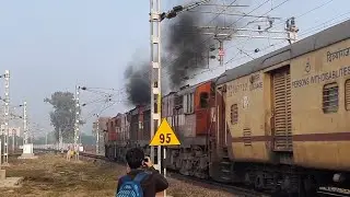 MLY ALCo Twins Smooth Acceleration with 24 ICF coacher 12787 Narsapur Nagarsol Express from Jalna