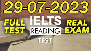 IELTS READING PRACTICE TEST 2023 WITH ANSWER | 29.07.2023