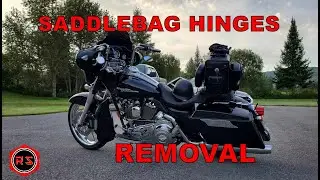 removing the hinges from Harley Davidson saddlebag