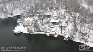 12-9-18 Lake Lure, NC Drone of Lake Houses - Mountains - Dam