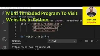 Multi Threaded Program Using a Thread Pool To Visit Websites In Python