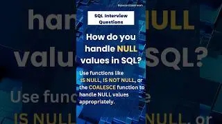 SQL NULL keyword | SQL interview questions.  