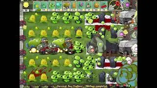 Plants vs. Zombies Lawn of Hell 2.2 - Cob-Cannon Vs All 9999 Zombies coming out Survival Day Endless