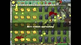 Plants vs. Zombies Lawn of Hell 2.2 - Star-Fruits Vs All 99999 Zombies coming out at 1113 flags.