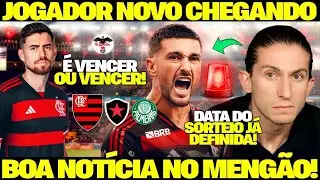 JOGADOR NOVO CHEGANDO NO FLAMENGO! BOA NOTÍCIA NO MENGÃO! SORTEIO JÁ DEFINIDO! É VENCER OU VENCER