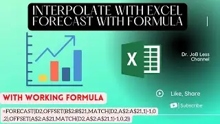 Interpolate in Excel with Formula |Forecast, Interpolate, Trend in excel