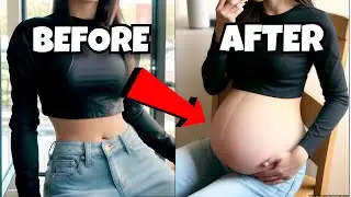 She let her cravings WIN (Food baby belly)