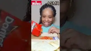 [ASMR EATING] Wawa (Chicken Bacon Quesadilla+Flamin Hot Doritos Nacho Cheese+Strawberry Lemonade)