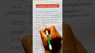 International Organization || INTERPOL/WHO/NATO/ILO/UNESCO/WTO/ICJ/SCO Full Form