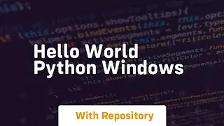 hello world python windows