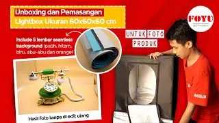 Unboxing dan Cara Pemasangan Proffesional Lightbox Portable Ukuran 60x60x60 cm Dengan Panel LED