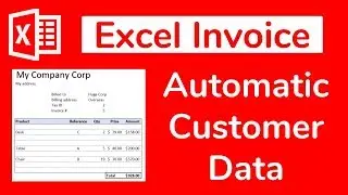 Excel Template - Automatic invoice with customer information - Doctor Excel #093