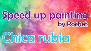 Speed up painting - Acuarela chica Rubia