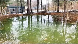 Large Pond - Refining Overflow, Marking High Water Line and more!