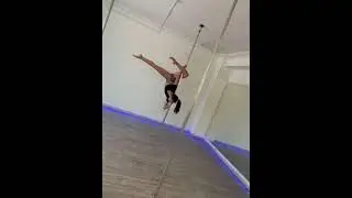 Динамическая связка на пилоне/Pole dance combo/ шпагат Марион/Трюк Пегас