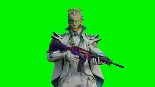 Silvanus X suit 3D model green screen | Silvanus x suit with m416 fool green screen | PUBG