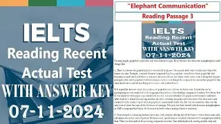 7 November 2024 IELTS Reading / Academic / Reading Passage 3 With Answers / INDIA