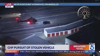 CHP pursues high-speed stolen vehicle in L.A.