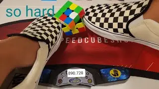 I tried to solve a Rubik's Cube with SHOES ON ||  very hard