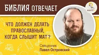 Что должен делать верующий человек, когда слышит мат?  Библия отвечает. Священник Павел Островский