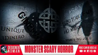 3D Monster Scary Horror Logo Intro. (Video NO: 