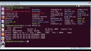 Linux stat command to display information about files